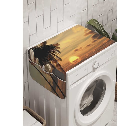 Органайзер для хранения Ambesonne "Солнечное прощание" на стиральную машину, 45x120 см, cwm_8523 1