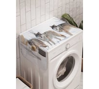 Органайзер для хранения Ambesonne "Снежные волки" на стиральную машину, 45x120 см, cwm_18884