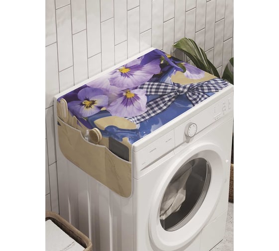 Органайзер для хранения Ambesonne "Ваза и птицы" на стиральную машину, 45x120 см, cwm_8647