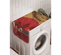 Органайзер для хранения Ambesonne "Скрипичный ключ и красная роза" на стиральную машину, 45x120 см, cwm_4911