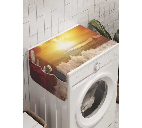 Органайзер для хранения Ambesonne "Закат на море" на стиральную машину, 45x120 см, cwm_8645
