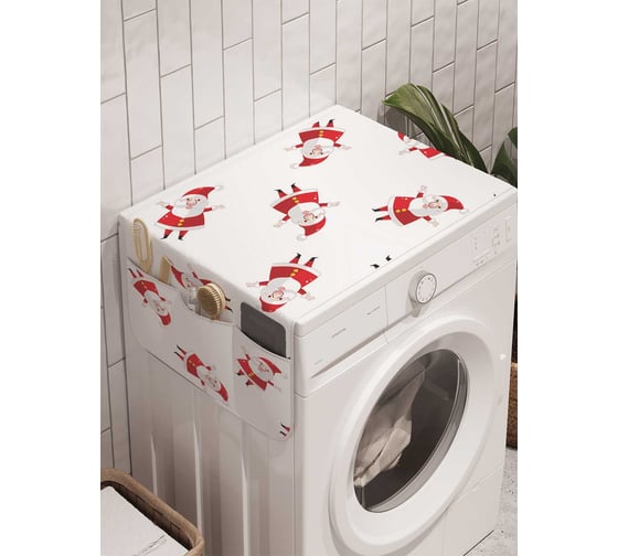 Органайзер для хранения Ambesonne "Дождь дед морозов" на стиральную машину, 45x120 см, cwm_6836 1
