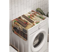 Органайзер для хранения Ambesonne "Цветочный символ" на стиральную машину, 45x120 см, cwm_9205