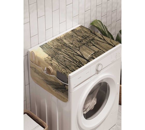 Органайзер для хранения Ambesonne "Туманный город" на стиральную машину, 45x120 см, cwm_19639 1