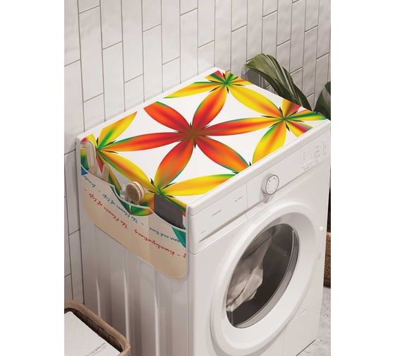 Органайзер для хранения Ambesonne "Цветочная решетка" на стиральную машину, 45x120 см, cwm_18913
