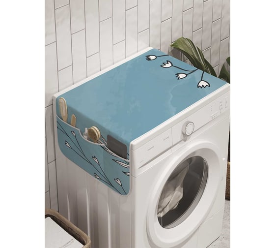 Органайзер для хранения Ambesonne "Полевые растения" на стиральную машину, 45x120 см, cwm_7937 1