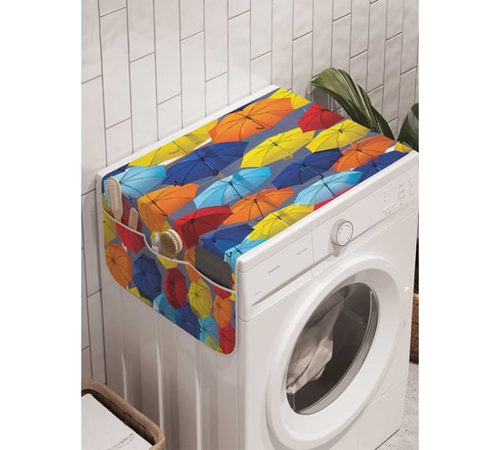 Органайзер для хранения Ambesonne "Небо в зонтах" на стиральную машину, 45x120 см, cwm_813 1