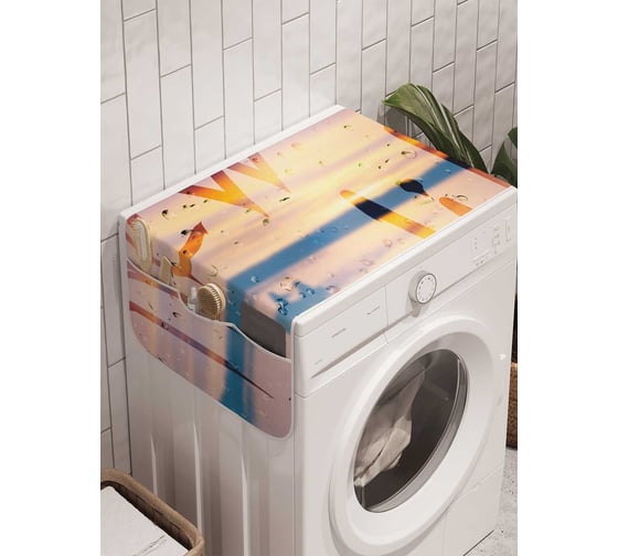 Органайзер для хранения Ambesonne "Новая жизнь" на стиральную машину, 45x120 см, cwm_19768 1