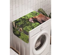 Органайзер для хранения Ambesonne "Медведь в лесу" на стиральную машину, 45x120 см, cwm_4299