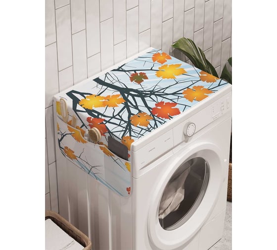 Органайзер для хранения Ambesonne "Лиственная грусть" на стиральную машину, 45x120 см, cwm_7111 1