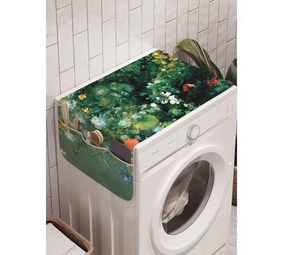 Органайзер для хранения Ambesonne "Цветы в вазе" на стиральную машину, 45x120 см, cwm_6880 1