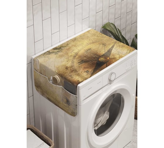 Органайзер для хранения Ambesonne "Карта древности" на стиральную машину, 45x120 см, cwm_8001 1