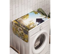Органайзер для хранения Ambesonne "Домик на реке" на стиральную машину, 45x120 см, cwm_19706