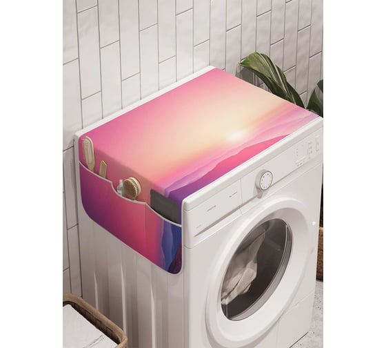 Органайзер для хранения Ambesonne "Цветочный край" на стиральную машину, 45x120 см, cwm_19314