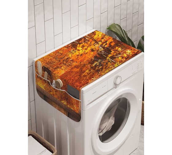 Органайзер для хранения Ambesonne "Осенние пейзажи" на стиральную машину, 45x120 см, cwm_18825 1