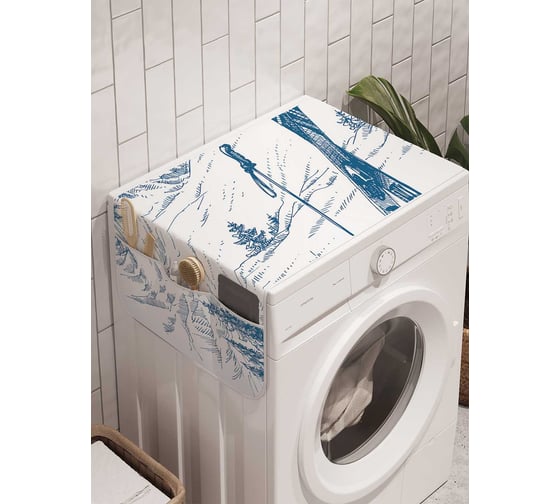 Органайзер для хранения Ambesonne "Лыжник отдыхает" на стиральную машину, 45x120 см, cwm_18895 1