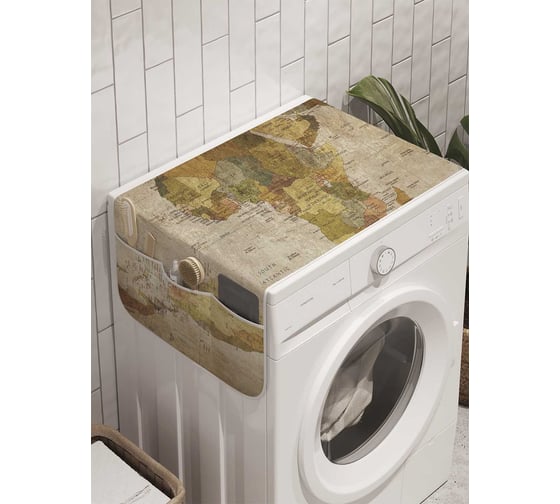 Органайзер для хранения Ambesonne "Забытая карта" на стиральную машину, 45x120 см, cwm_8038 1