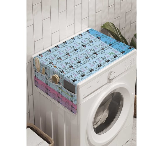 Органайзер для хранения Ambesonne "Периодическая таблица" на стиральную машину, 45x120 см, cwm_8008