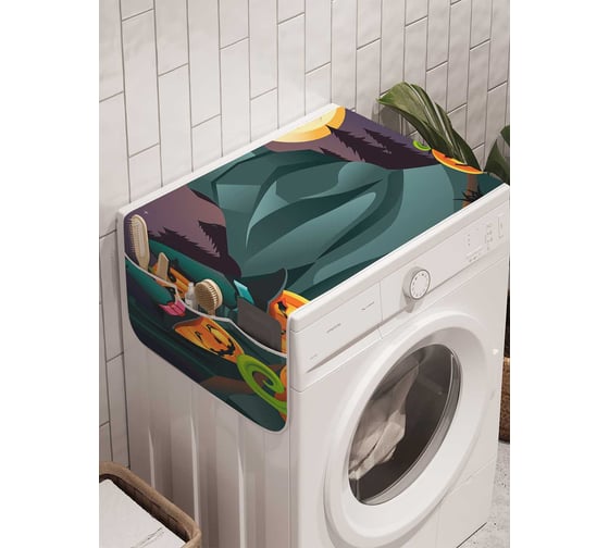 Органайзер для хранения Ambesonne "Жуткий праздник" на стиральную машину, 45x120 см, cwm_18930 1