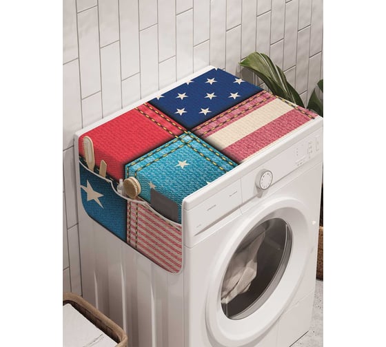 Органайзер для хранения Ambesonne "Американский стиль" на стиральную машину, 45x120 см, cwm_18862 1
