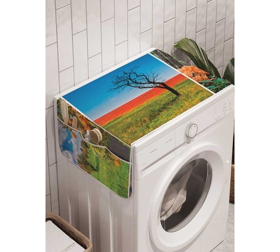 Органайзер для хранения Ambesonne "Хрупкая природа" на стиральную машину, 45x120 см, cwm_19050 1