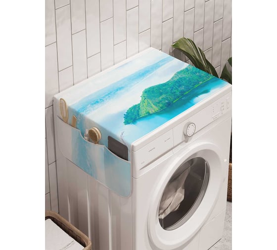 Органайзер для хранения Ambesonne "Густой туман над рекой" на стиральную машину, 45x120 см, cwm_19317