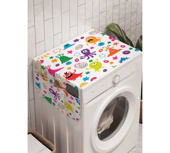 Органайзер для хранения Ambesonne "Инопланетные монстры" на стиральную машину, 45x120 см, cwm_19612 1