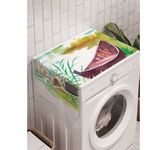 Органайзер для хранения Ambesonne "Спрятанная лодка" на стиральную машину, 45x120 см, cwm_19304 1