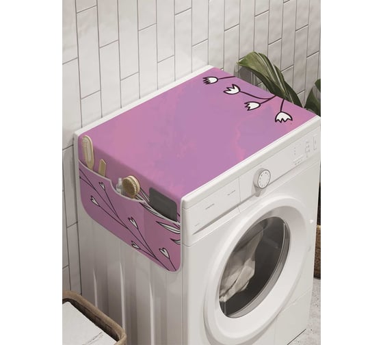 Органайзер для хранения Ambesonne "Полевые растения" на стиральную машину, 45x120 см, cwm_7936 1