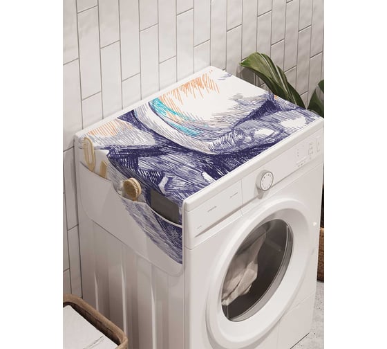 Органайзер для хранения Ambesonne "Опасный маневр" на стиральную машину, 45x120 см, cwm_18239 1