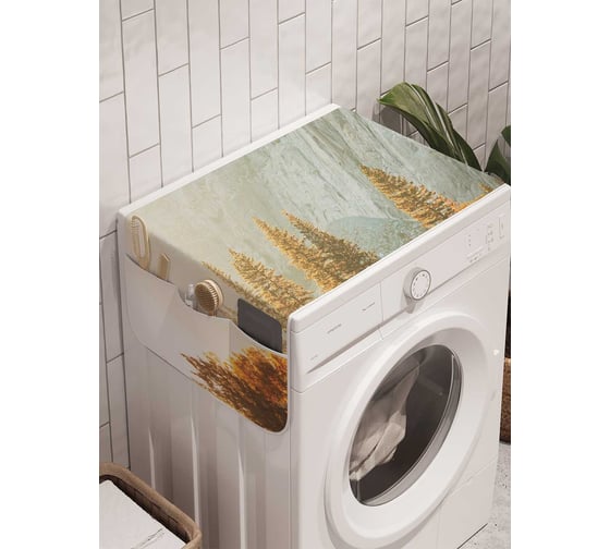 Органайзер для хранения Ambesonne "Нетронутая природа" на стиральную машину, 45x120 см, cwm_19007