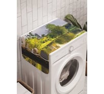 Органайзер для хранения Ambesonne "Лавочка на берегу озера" на стиральную машину, 45x120 см, cwm_15330