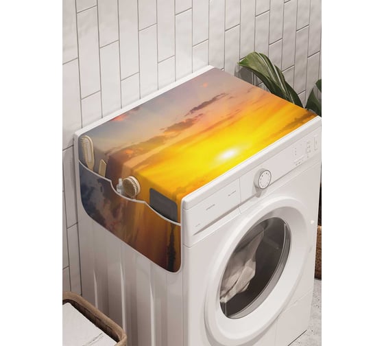 Органайзер для хранения Ambesonne "Ослепительный закат" на стиральную машину, 45x120 см, cwm_18937 1