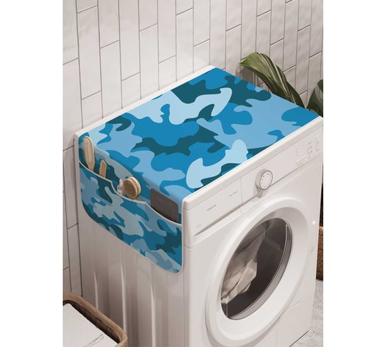 Органайзер для хранения Ambesonne "Холодный камуфляж" на стиральную машину, 45x120 см, cwm_3882 1