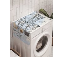 Органайзер для хранения Ambesonne "Снеговик у елки" на стиральную машину, 45x120 см, cwm_18932