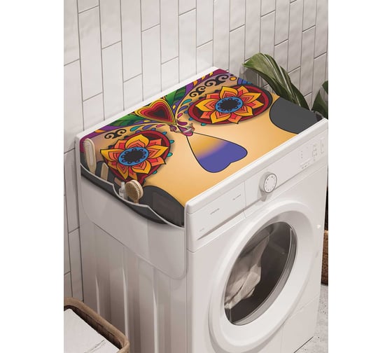 Органайзер для хранения Ambesonne "Обман зрения" на стиральную машину, 45x120 см, cwm_21842 1