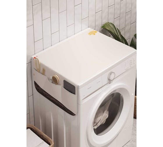 Органайзер для хранения Ambesonne "Листья в вихре" на стиральную машину, 45x120 см, cwm_18829 1