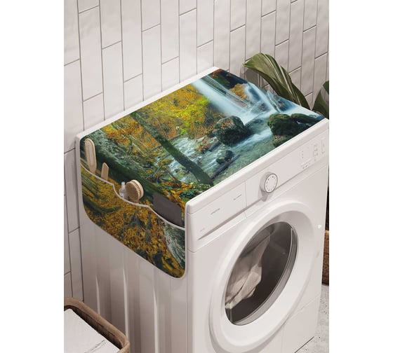 Органайзер для хранения Ambesonne "Осенний водопад" на стиральную машину, 45x120 см, cwm_21821 1