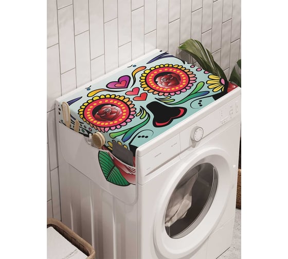 Органайзер для хранения Ambesonne "Племенной череп" на стиральную машину, 45x120 см, cwm_7122 1