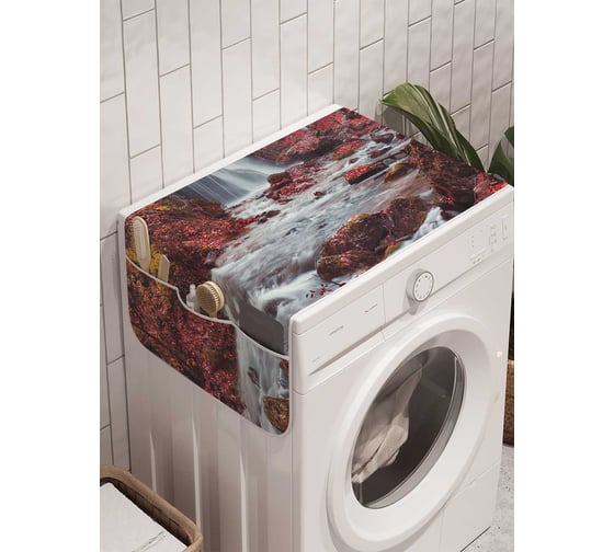 Органайзер для хранения Ambesonne "Осеннее течение" на стиральную машину, 45x120 см, cwm_19640 1