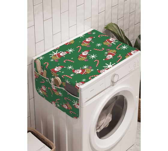Органайзер для хранения Ambesonne "Санта клаус во сне" на стиральную машину, 45x120 см, cwm_6837