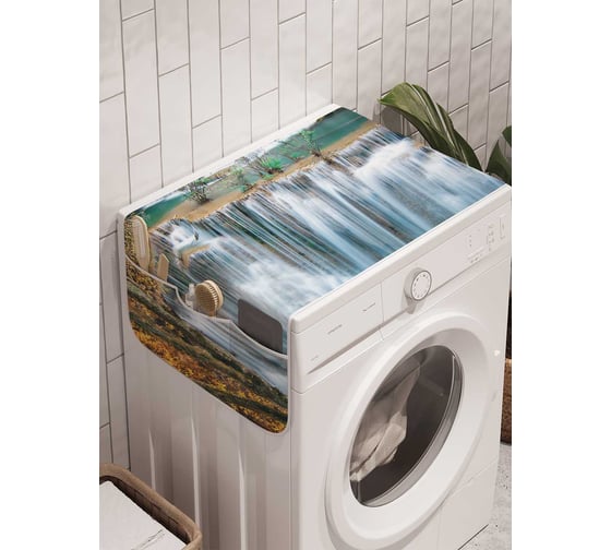 Органайзер для хранения Ambesonne "Водопадные уступы" на стиральную машину, 45x120 см, cwm_21828 1