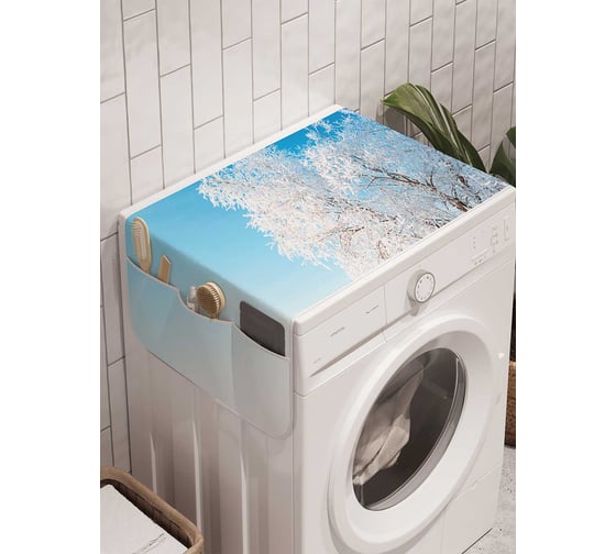 Органайзер для хранения Ambesonne "Морозное дерево" на стиральную машину, 45x120 см, cwm_18897 1