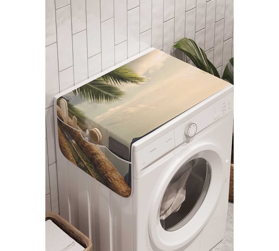 Органайзер для хранения Ambesonne "Переплетенные пальмы" на стиральную машину, 45x120 см, cwm_6993