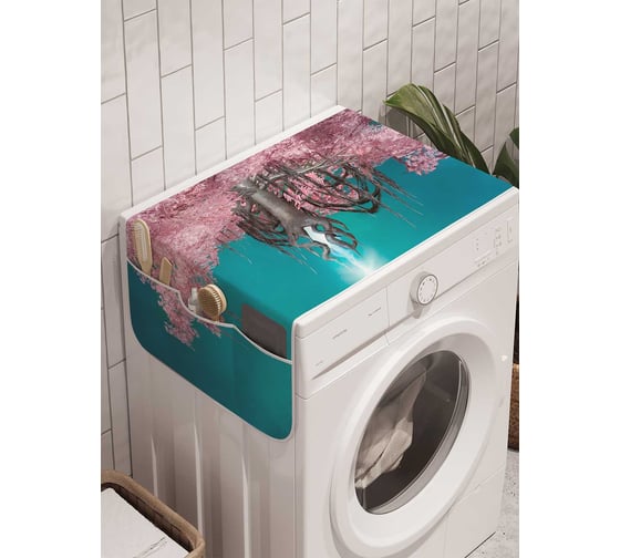 Органайзер для хранения Ambesonne "Дерево путешествий" на стиральную машину, 45x120 см, cwm_18192 1