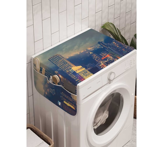 Органайзер для хранения Ambesonne "Городская непогода" на стиральную машину, 45x120 см, cwm_18078 1