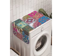 Органайзер для хранения Ambesonne "Плитка с цветочными узорами" на стиральную машину, 45x120 см, cwm_5246