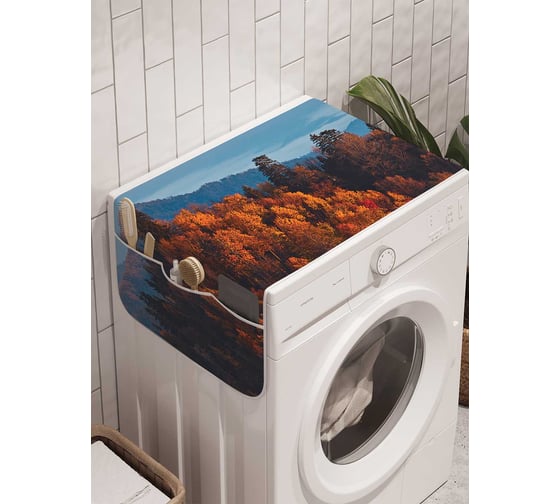 Органайзер для хранения Ambesonne "Верхушка леса" на стиральную машину, 45x120 см, cwm_20754 1