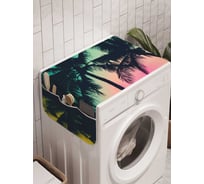 Органайзер для хранения Ambesonne "Радуга на пляже" на стиральную машину, 45x120 см, cwm_21014