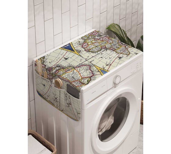 Органайзер для хранения Ambesonne "Мифологическая карта" на стиральную машину, 45x120 см, cwm_6559 1